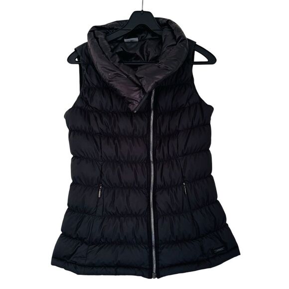 Athleta Black Downabout Goose Down Vest Size Small - Picture 2 of 7